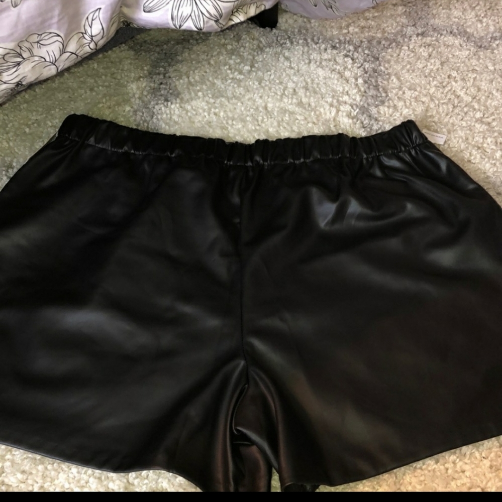 Faux Leather Shorts